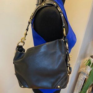 Coach - Carly Black Leather Hobo Bag